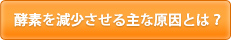 酵素を減少させる主な原因とは？