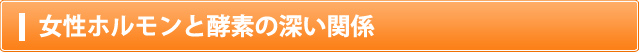 女性ホルモンと酵素の深い関係